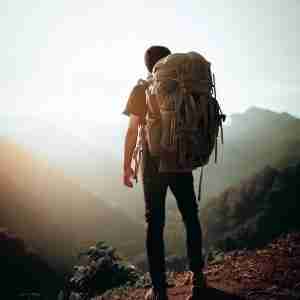 Benefits of Hiking - A backpacker exploring on the mountain