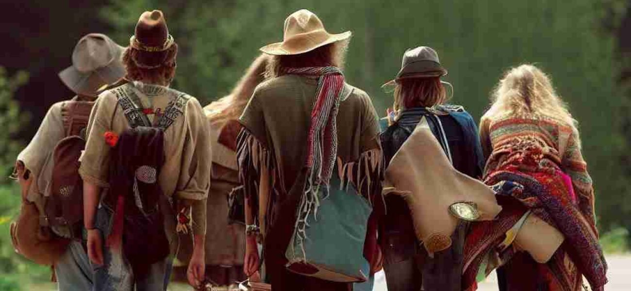 A Group Of Vagabonds walking A Group Of Vagabonds walking
