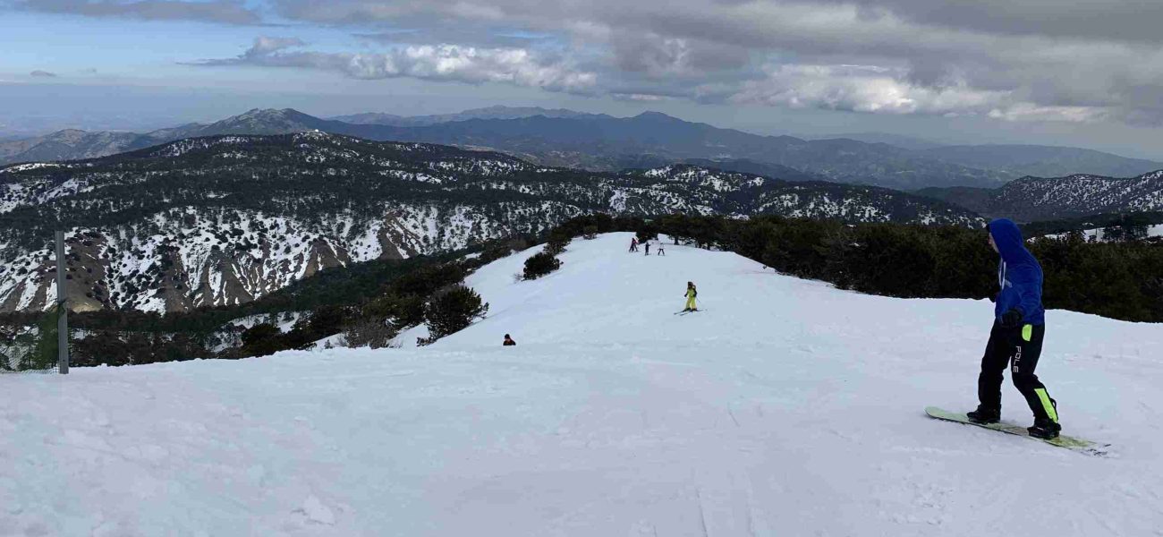 Mountain peak Troodos In Cyprus ski area